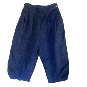 Via West VTG Denim Shorts Size 30/9 USA Made Western Barrel Style High Waist